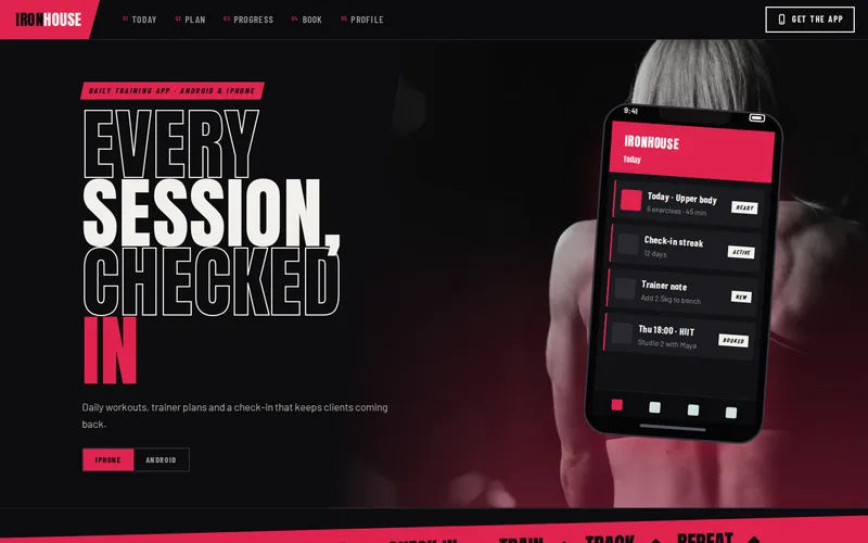 Ironhouse Training demo — home page
