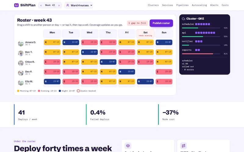 ShiftPlan demo — home page
