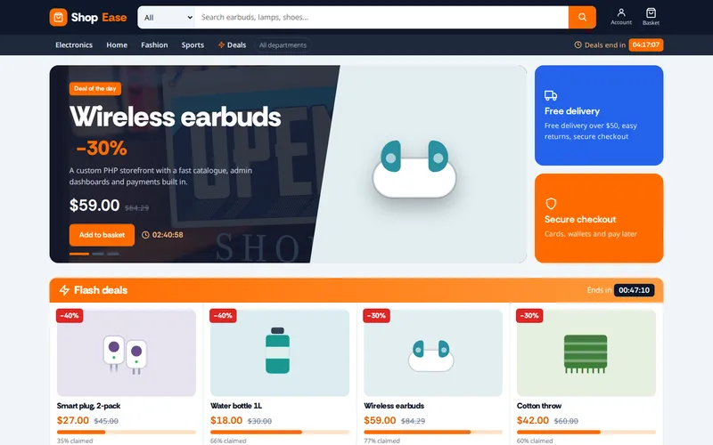 ShopEase demo — home page