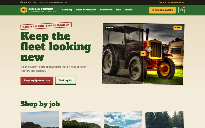 Field & Furrow Supplies demo — home page