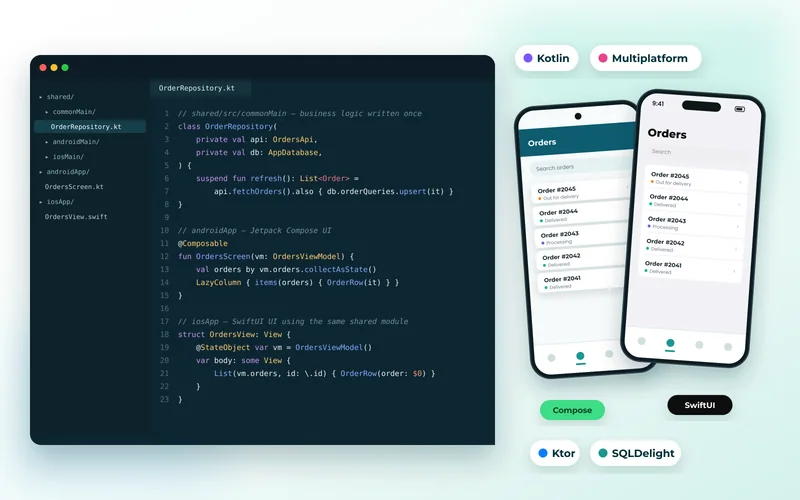 SwiftUI and Jetpack Compose native mobile interface development