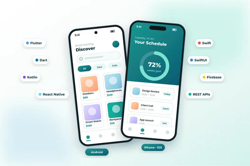 Native Android app screens designed with Material 3 on a phone and tablet
